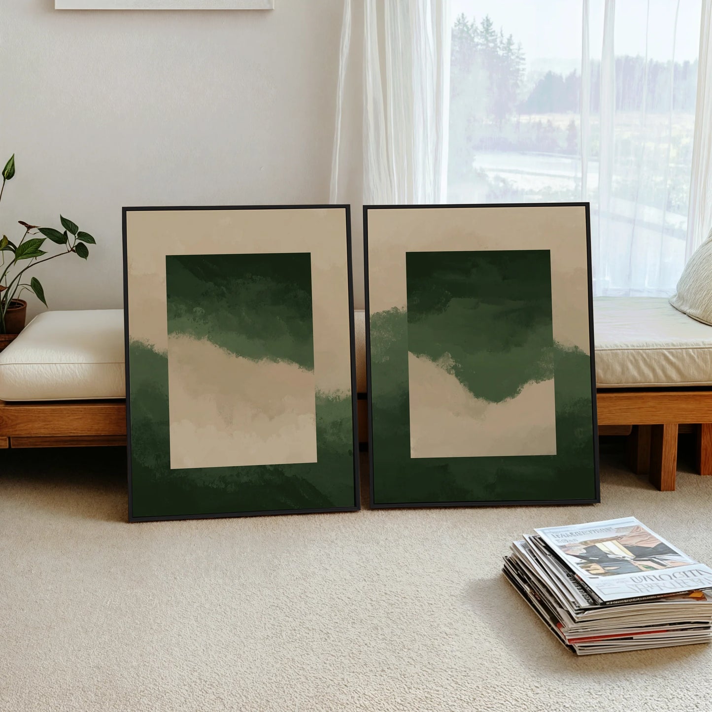 2 Frame-Abstract-Landscape-Scenery-Modern-Poster-70521043