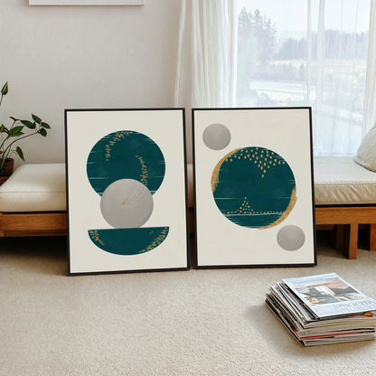 2 Frame-Abstract-wall-art-dark-green-11049456
