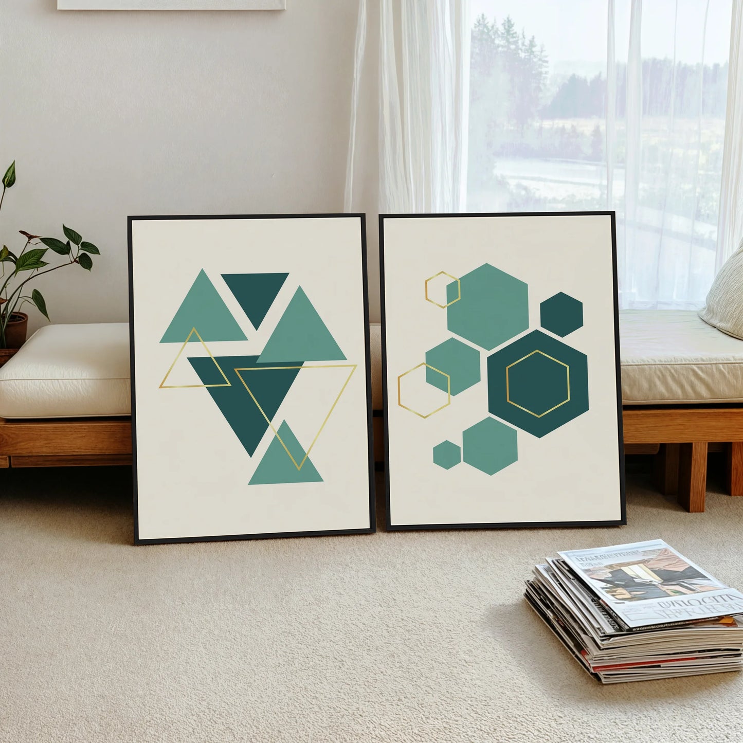 2 Frame-4Abstract-Boho-Wall-Art-30185885