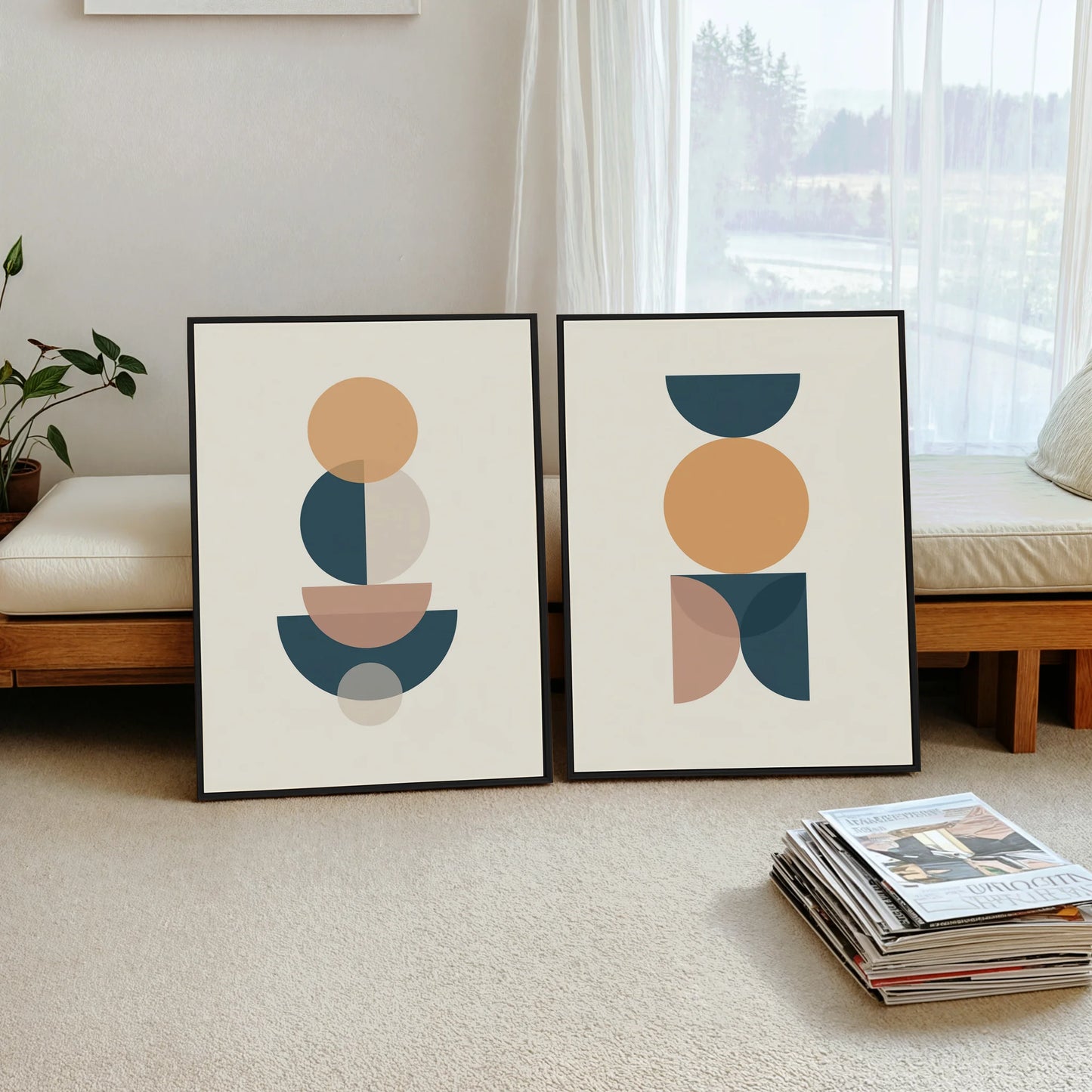 2 Frame-4Abstract-Boho-Wall-Art-30186799