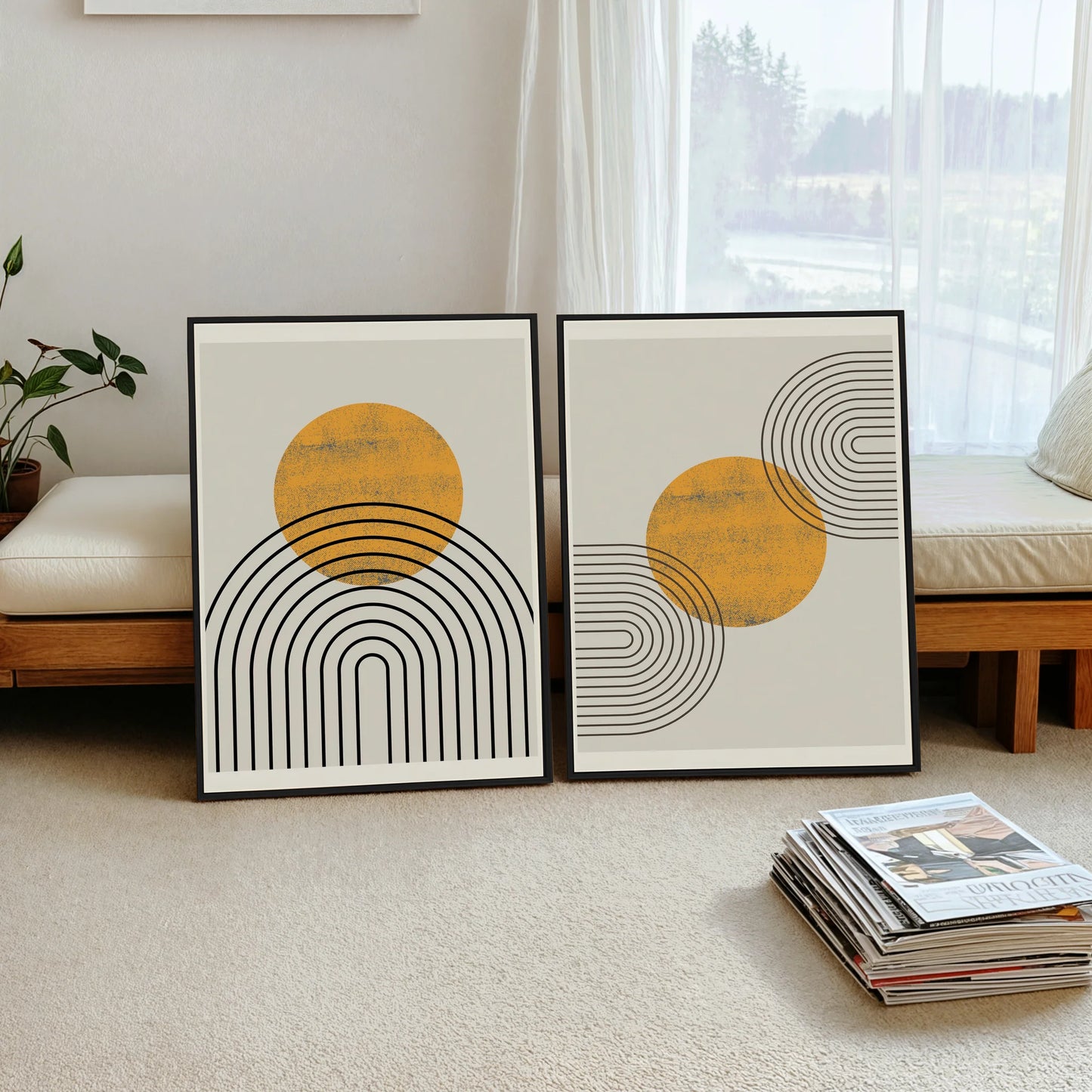 2 Frame-Abstract-Geometric-Boho-Wall-Art-42361731