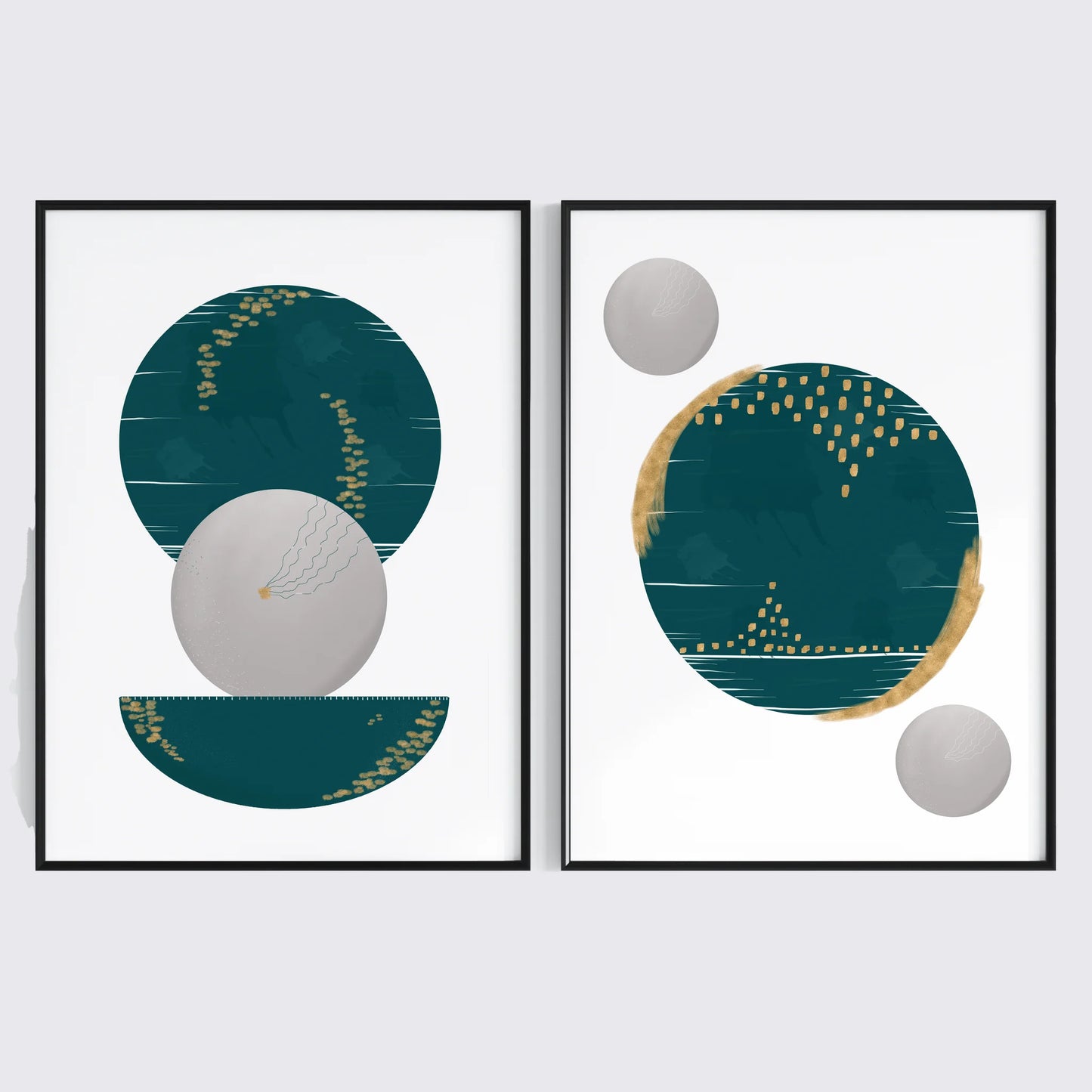 2 Frame-Abstract-wall-art-dark-green-11049456