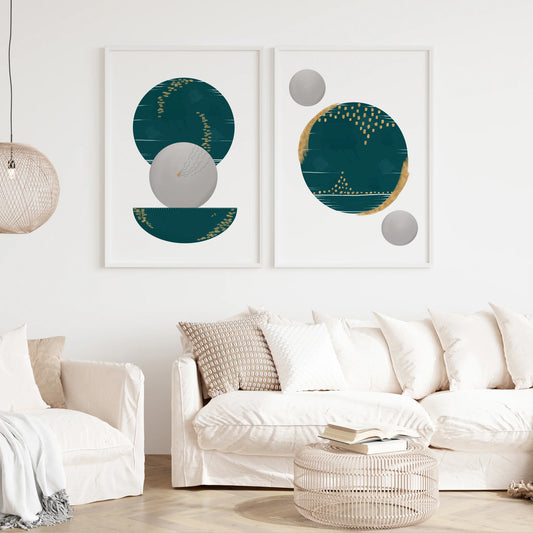 2 Frame-Abstract-wall-art-dark-green-11049456