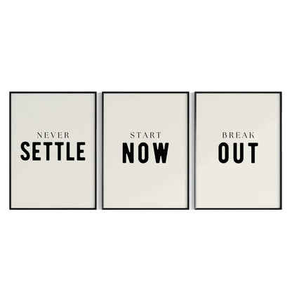 3 Frames-Never-Settle-Wall-art-11086947