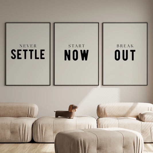 3 Frames-Never-Settle-Wall-art-11086947